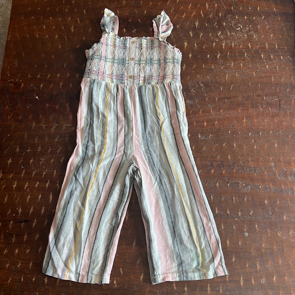 Cat & Jack linen striped jumpsuit